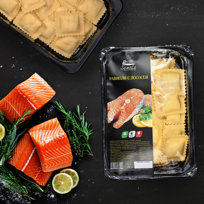 Равиоли с лососем